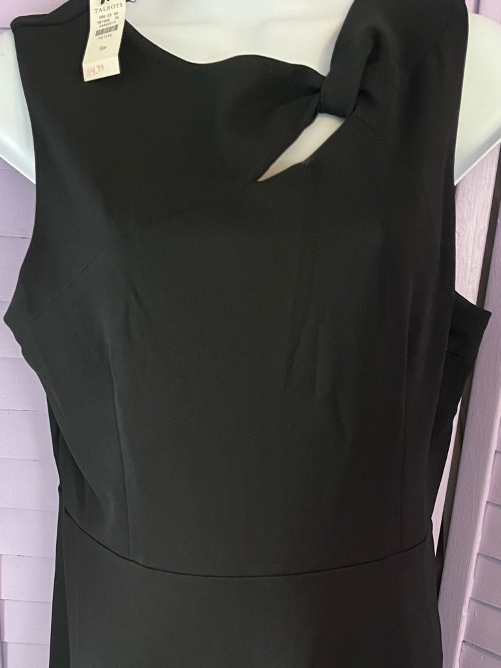 Talbots Black Sleeveless Midi A-Line Dress